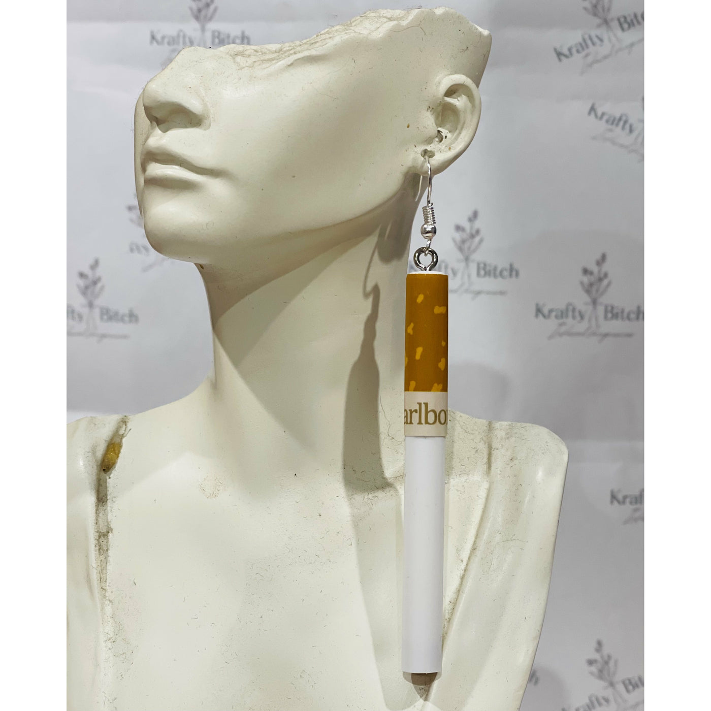 Marlboro Cigarette long earrings