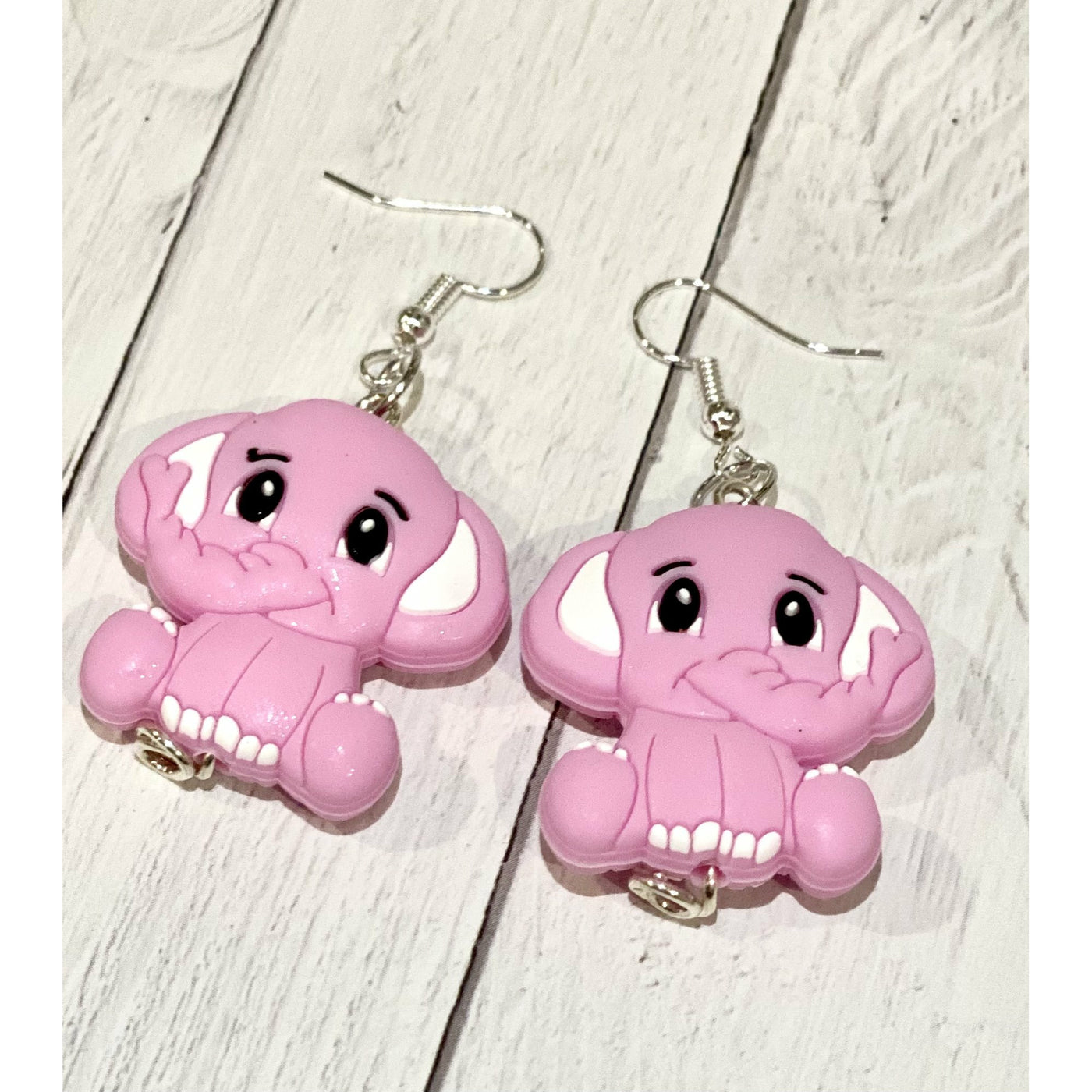 Pink Elephant Earrings