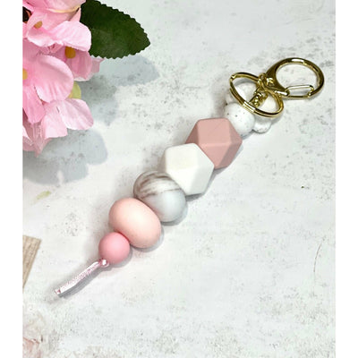 Pink Marble Mothers Day Lanyard Set