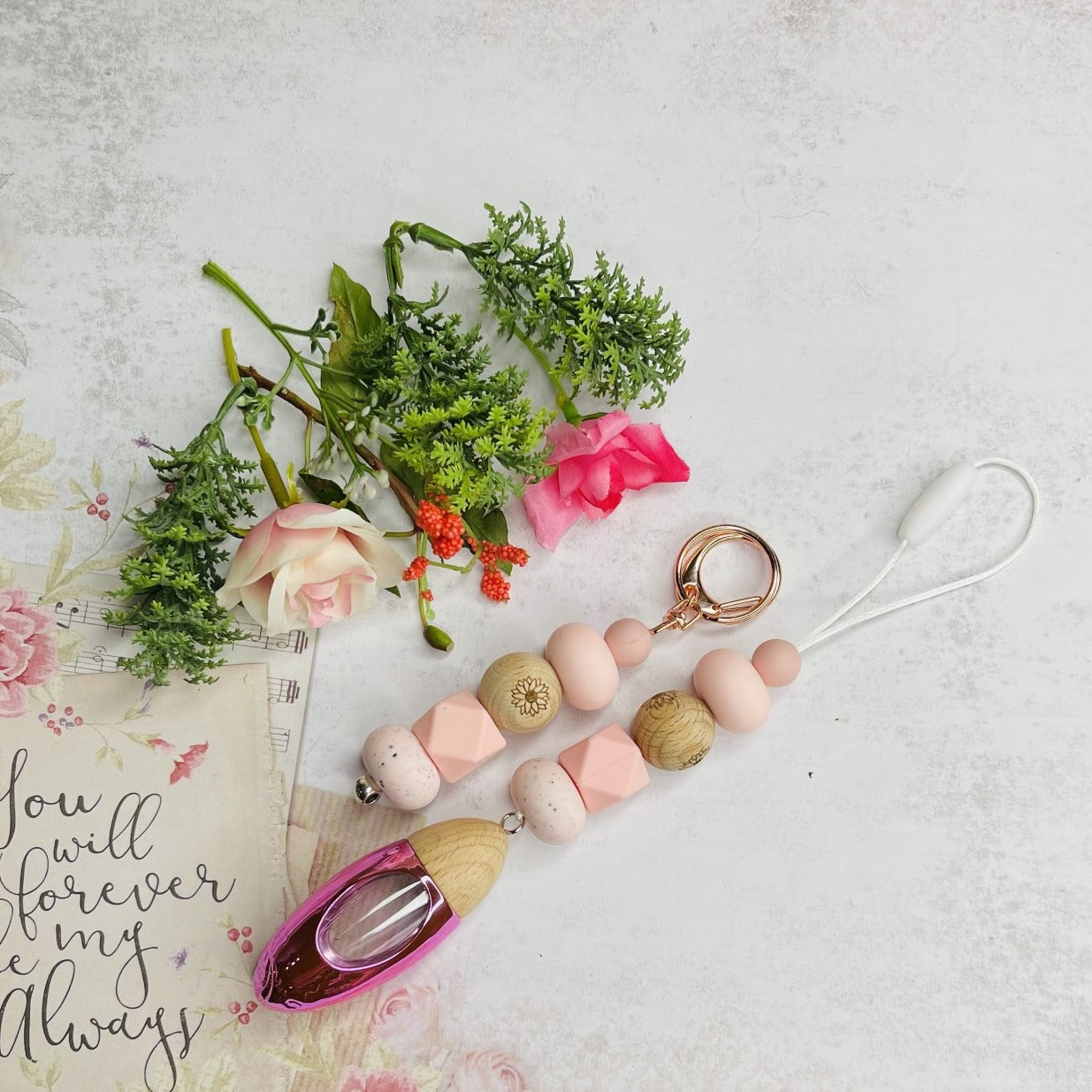 Baby Pink D'lite diffuser/Keychain