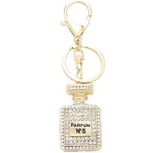 Clear Parfum No 5 Keyring (Bling)